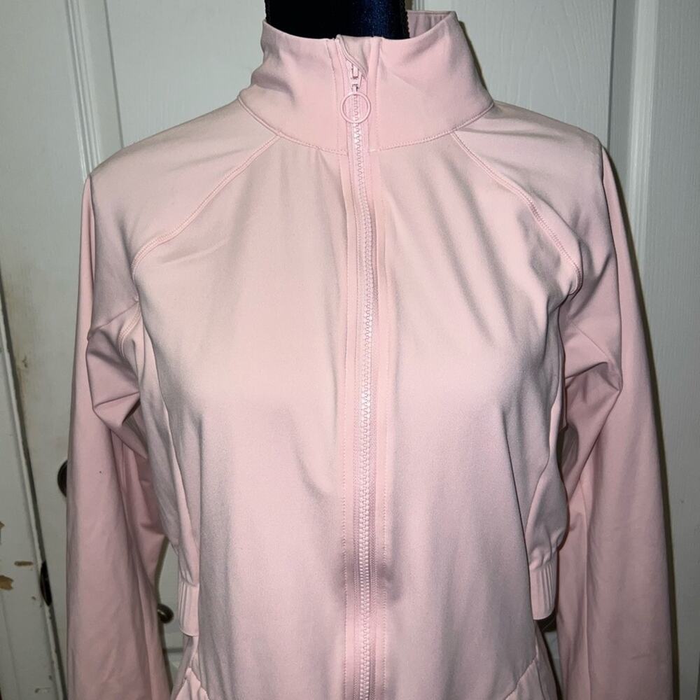 Fabletics Trinity Performance Jacket Pink Zip Up … - image 3